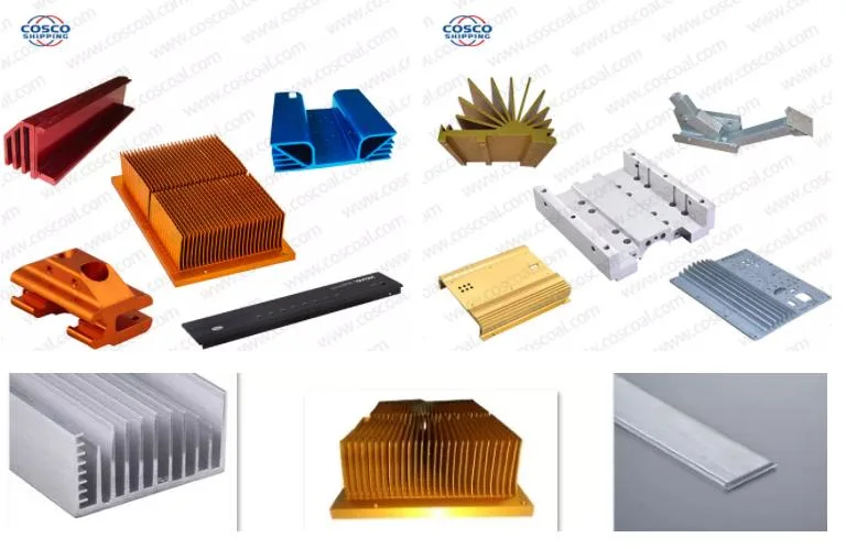 Aluminum Profile Extrusion for Heat Sink with Color Anodizing (ISO9001: 2015&RoHS certificated)